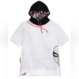Marvel Spider-Man “Beyond Amazing” Short Sleeve Hoodie Tee | Size XL 🕸️🕷️